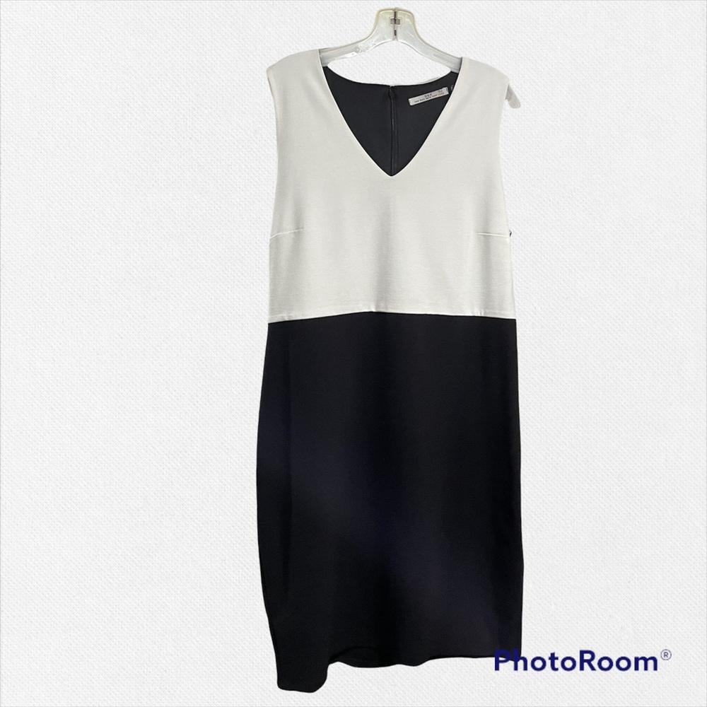 NWT Dex The Suit Shop Black and White Colorblock Sheath Dress XL